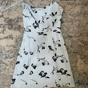 Wilfred Black and White Floral Mini Dress